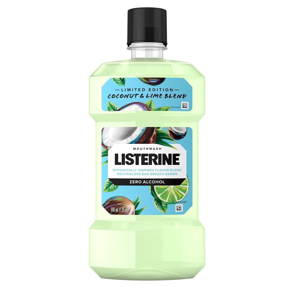 Listerine Limited Edition Coconut & Lime Blend Zero Alcohol Mouthwash 500 ml NEW